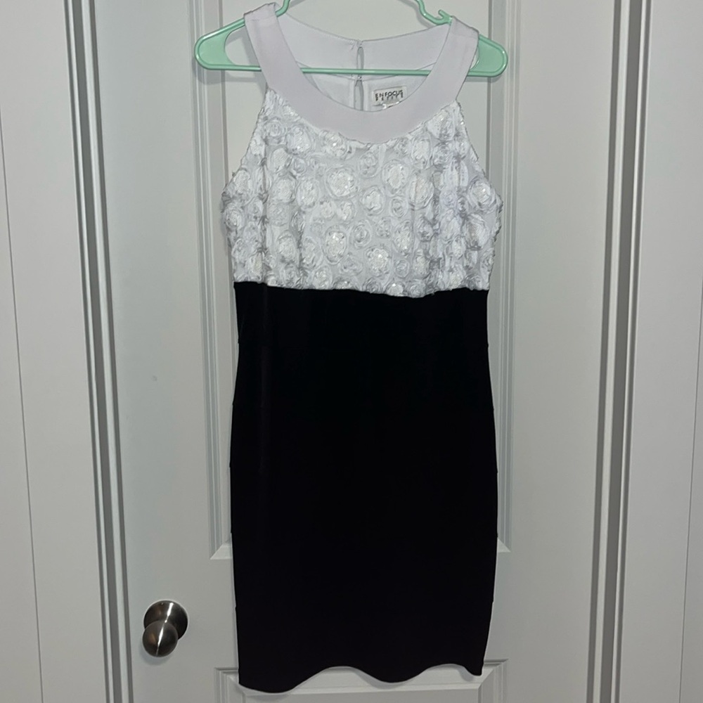 Black and white pencil dress
